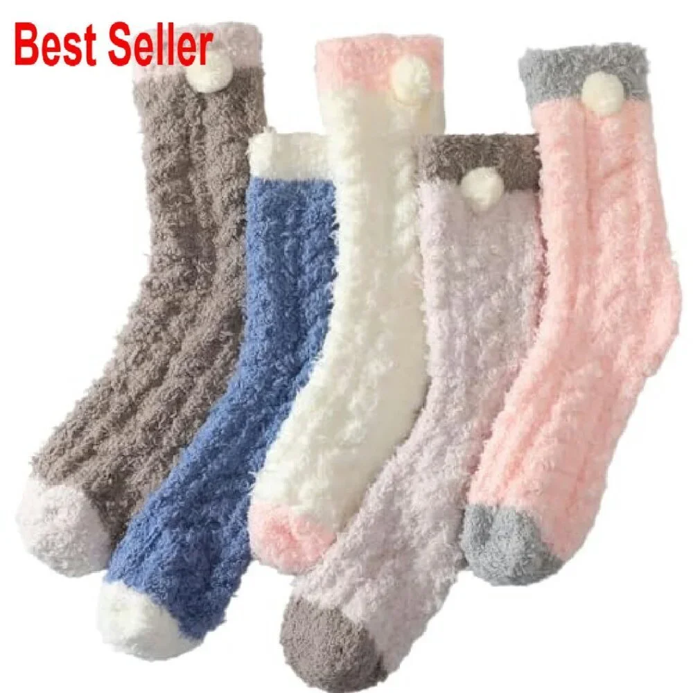 Super Soft Cozy Fuzzy Socks Winter Warm Plush Lounge Wear One Size